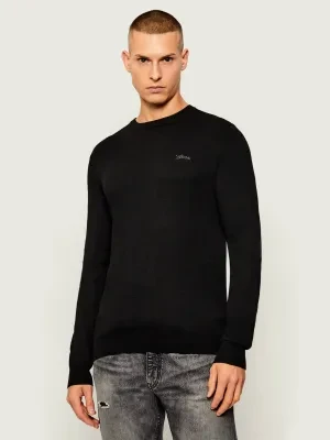 GUESS Sweter DANIEL | Slim Fit | z dodatkiem jedwabiu