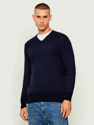 GUESS Sweter DAREN | Slim Fit | z dodatkiem jedwabiu
