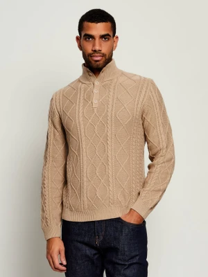 GUESS Sweter Dawson | Regular Fit beżowy