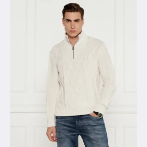 GUESS Sweter DIAMOND CABLE | Regular Fit | z dodatkiem wełny