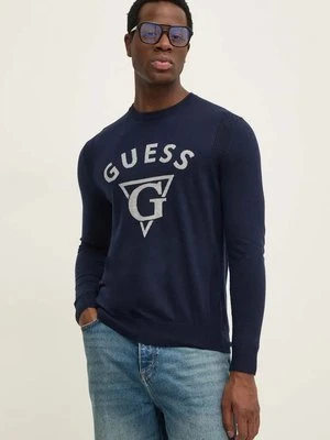 Guess sweter EDGAR męski kolor granatowy lekki M4BR06.Z3H82