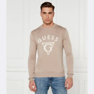 GUESS Sweter EDGAR | Regular Fit | z dodatkiem jedwabiu