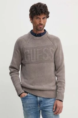 Guess sweter ELLERY męski kolor brązowy M4BR10.Z3KC1