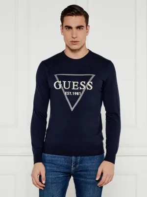 GUESS Sweter FABIAN | Regular Fit | z dodatkiem kaszmiru