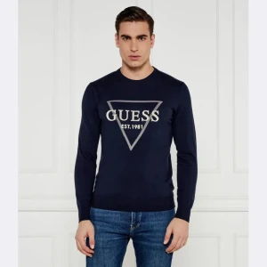 GUESS Sweter FABIAN | Regular Fit | z dodatkiem kaszmiru