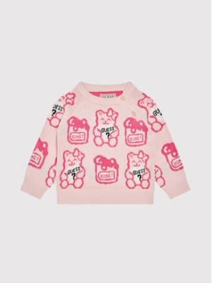 Guess Sweter H1YT01 Z2S40 Różowy Regular Fit