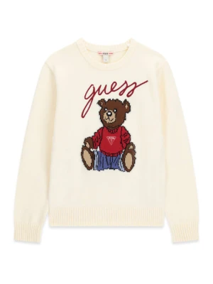 Guess Sweter H6BR01 Z1336 Kremowy Regular Fit