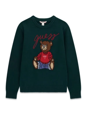 Guess Sweter H6BR01 Z1336 Zielony ciemny Regular Fit