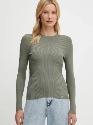 Guess sweter HANNA damski kolor zielony W5YR08 Z0040