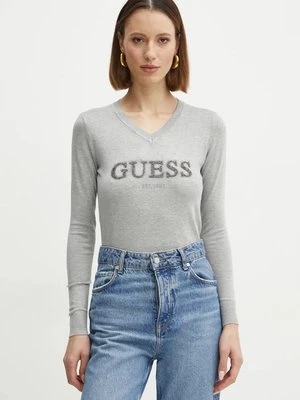 Guess sweter HOLLY damski kolor szary lekki W5RR38 Z2NQ2