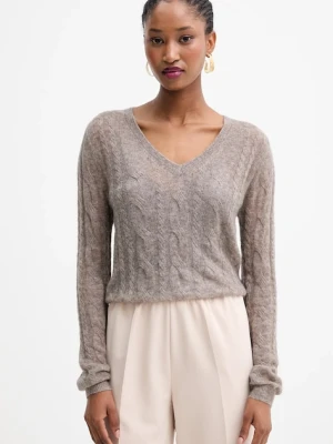 Guess sweter IZABELLA damski kolor brązowy lekki W5YR00 Z3HQ0