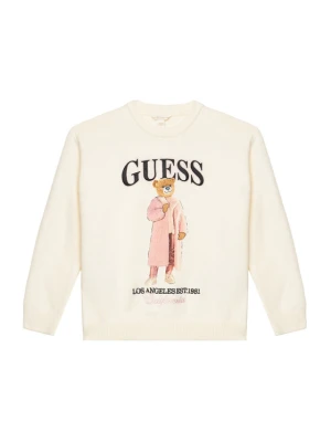 Guess Sweter J6BR05 Z1339 Kremowy Regular Fit