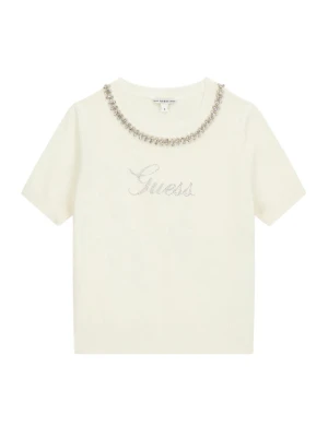 Guess Sweter J6RR14 Z2NQ2 Écru Regular Fit Kremowy