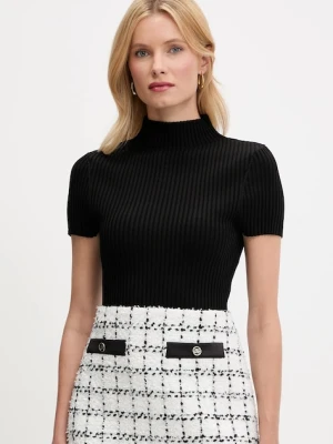 Guess sweter JAYLA damski kolor czarny z półgolfem W5YR04 Z0040