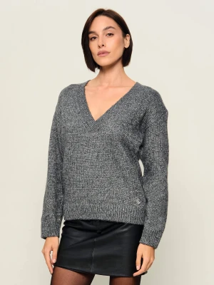 GUESS Sweter Jolene | Regular Fit | z dodatkiem wełny szary