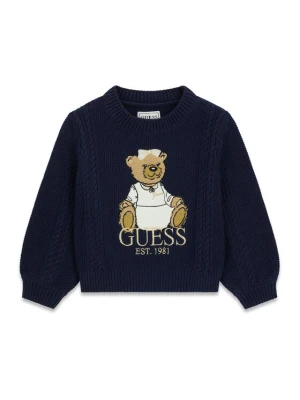 Guess Sweter K6BR07 Z1285 Granatowy Regular Fit