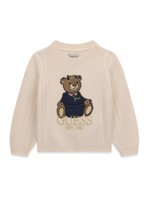 Guess Sweter K6BR07 Z1285 Kremowy Regular Fit