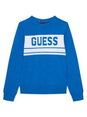 Guess Sweter L5YR01 Z0140 Niebieski Regular Fit