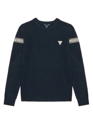 Guess Sweter L6BR08 Z1492 Granatowy Regular Fit