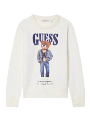Guess Sweter L6RR04 Z2ZK2 Écru Regular Fit