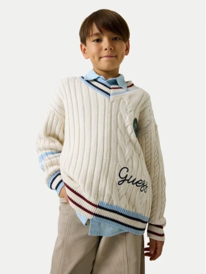 Guess Sweter L6YR14 Z0892 Kremowy Regular Fit