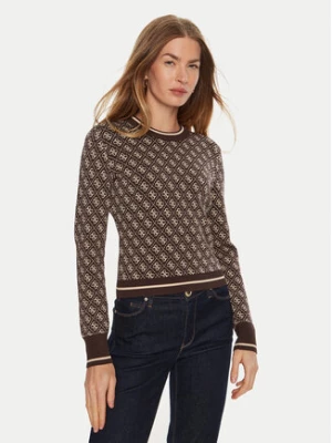 Guess Sweter Lise W4BR21 Z37K0 Brązowy Slim Fit