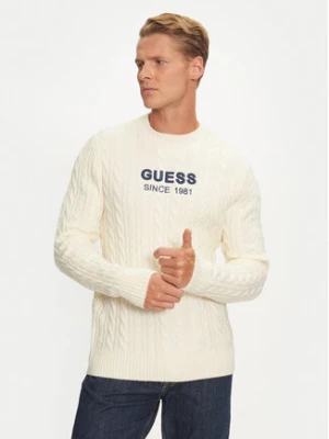 Guess Sweter M4BR11 Z3HA2 Beżowy Regular Fit