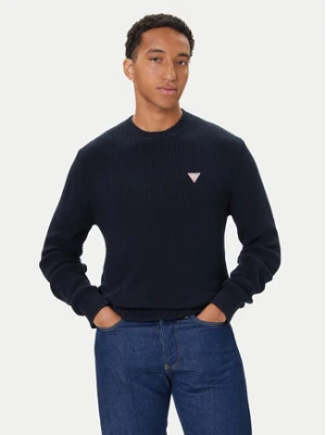 Guess Sweter M4BR30 Z3HM1 Granatowy Regular Fit