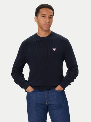 Guess Sweter M4BR30 Z3HM1 Granatowy Regular Fit