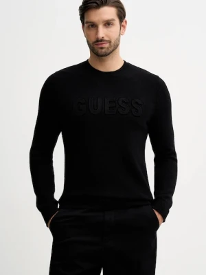 Guess sweter męski kolor czarny z półgolfem M5BR35 Z2ZK2