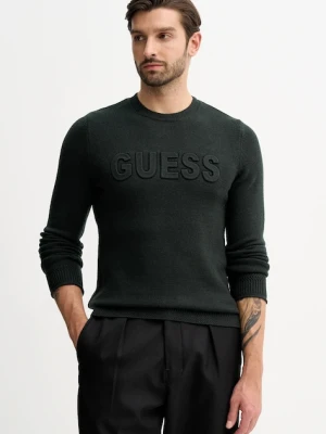 Guess sweter męski kolor zielony z półgolfem M5BR35 Z2ZK2