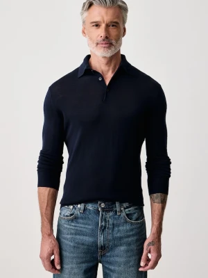 Guess sweter męski wełniany NASSER granatowy