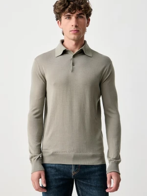 Guess sweter męski wełniany NASSER zielony