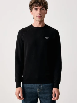Guess sweter męski z dodatkiem wełny NAITO czarny