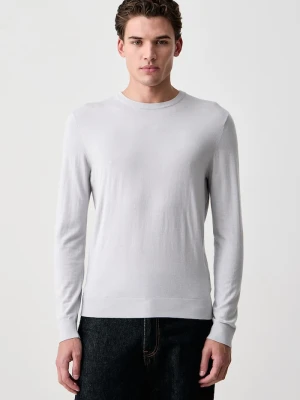 Guess sweter męski z dodatkiem wełny NARCISO szary