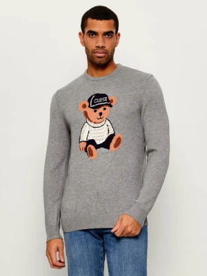 GUESS Sweter Navin | Slim Fit szary