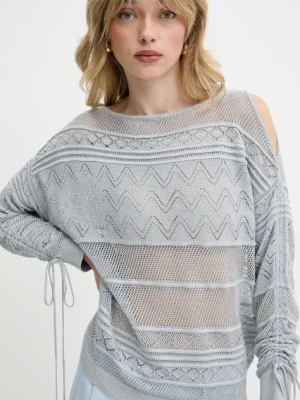 Guess sweter NELLIE damski kolor niebieski lekki W5GR21 Z3E22