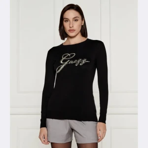GUESS Sweter OLIVE | Slim Fit