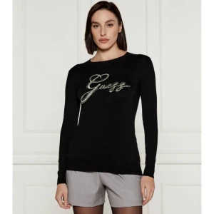 GUESS Sweter OLIVE | Slim Fit