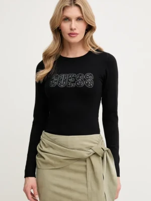 Guess sweter PARIS damski kolor czarny lekki W5GR18 Z2NQ2