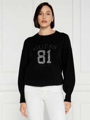 GUESS Sweter | Regular Fit czarny