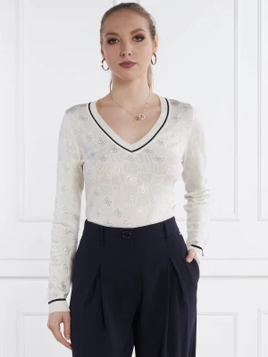 GUESS Sweter | Regular Fit kremowy