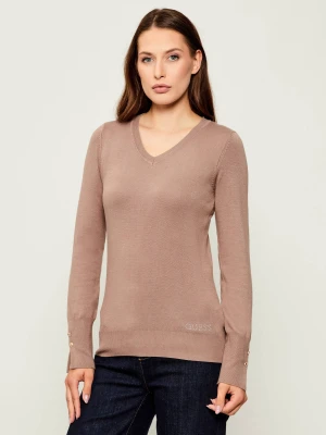 GUESS Sweter | Regular Fit beżowy