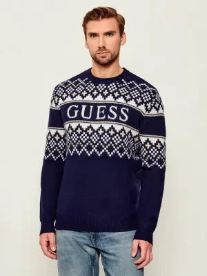 GUESS Sweter | Regular Fit | z dodatkiem wełny