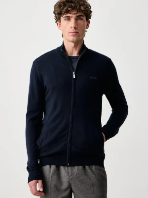 Guess sweter rozpinany męski MAGNUS granatowy