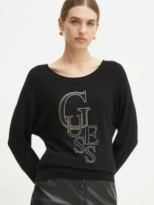 Guess sweter SELENA damski kolor czarny lekki W4BR01 Z2NQ2