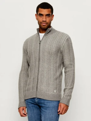 GUESS Sweter | Slim Fit | z dodatkiem wełny szary