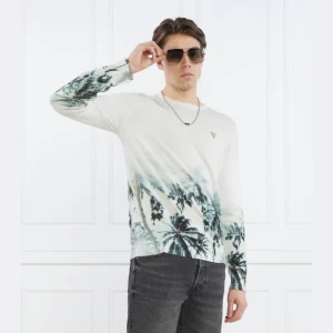 GUESS Sweter TYSON LS CN ALLOVER | Regular Fit