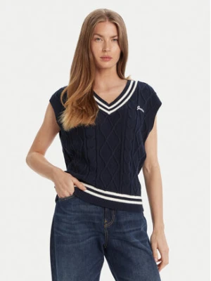 Guess Sweter V5GR00 Z3FB1 Granatowy Classic Fit