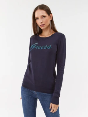 Guess Sweter W3BR22 Z2NQ2 Granatowy Slim Fit